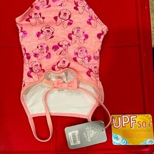 Disney Minnie Mouse pink swimsuit NWT , UPF 50+